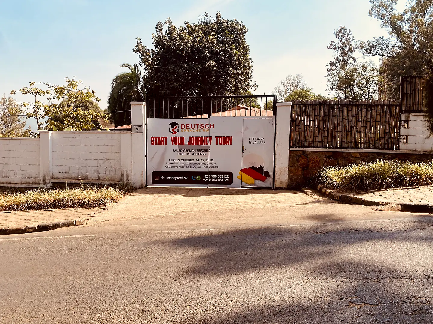 The entrance to Deutsch Sprache Rwanda